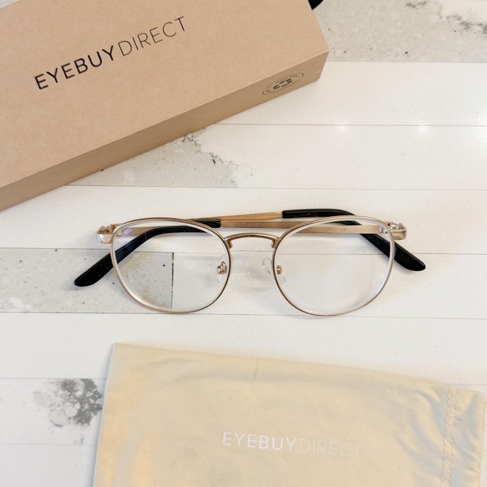 St Michel Round Golden Eyeglasses